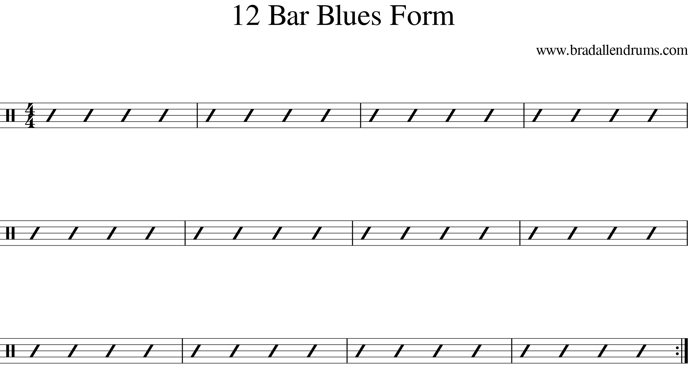 Twelve Bar Blues Form image